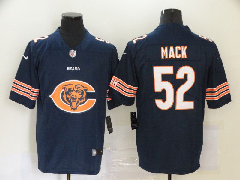 Men Chicago Bears #52 Mack Blue Nike Team logo fashion NFL Jersey->chicago bears->NFL Jersey